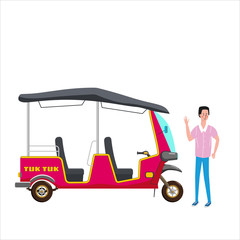 Tuk Tuk Asian auto rickshaw three wheeler tricycle