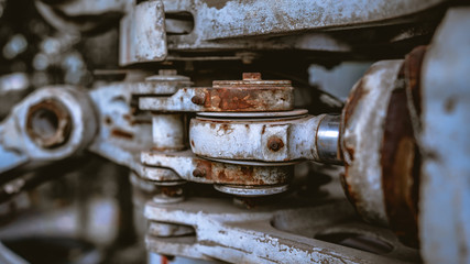 Old Rusty Aircraft Engine Parts