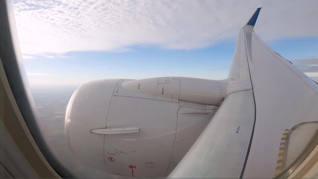 View from the commercial passenger airplane.