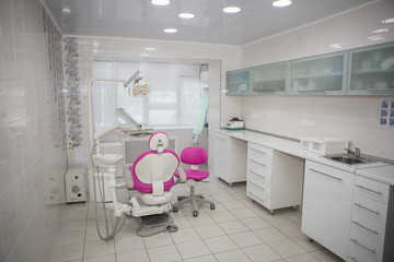 Interior of a dental office in a private clinic