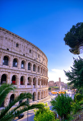 The Colosseum located in Rome, Italy..