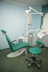 Interior of a dental office in a private clinic