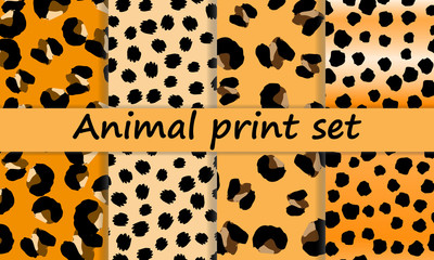 Leopard print design. Animal skin pattern.Vector