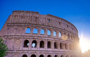 Fototapeta na wymiar The Colosseum located in Rome, Italy..