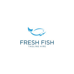 Fish logo vector template, suitable for fishing, restaurant seafood, market shop, business store, aquatic mascot and environment icon
