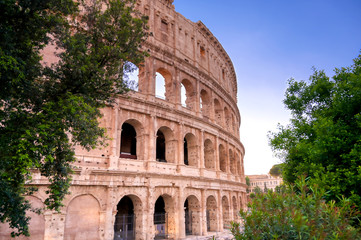 The Colosseum located in Rome, Italy..