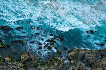 Cape Byron beach and Lookout, the Most Easterly Point of the Australia Mainland, photo taken on a Dramatic weather day.