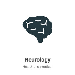 Neurology glyph icon vector on white background. Flat vector neurology icon symbol sign from modern health and medical collection for mobile concept and web apps design.