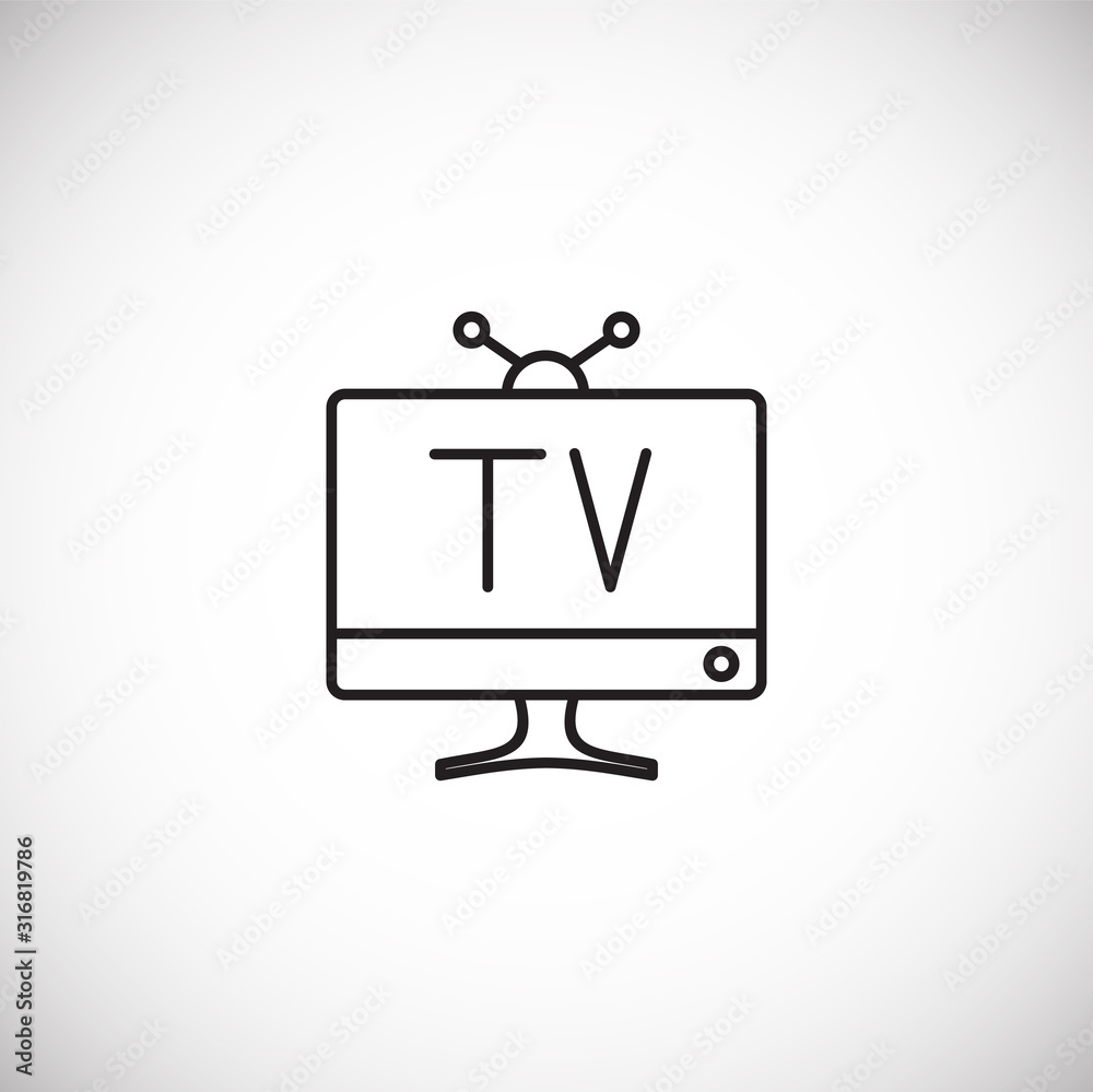 Fototapete technolgy related outline icon on background for graphic and web design. simple illustration. intern