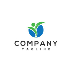 Leaf, flower, health icon logo is perfect for the business of fitness, meditation, health, nutrition