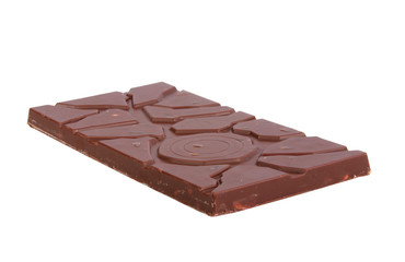 milk chocolate isolated on the white