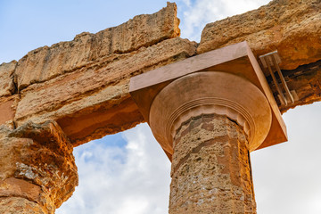 Temple of Juno (Tempio di Giunone) Hera. Valle dei Templi (Valley of the Temples). Agrigento Sicily Italy.
