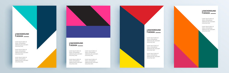 Modern abstract covers set, minimal covers design. Colorful geometric background, vector illustration.
