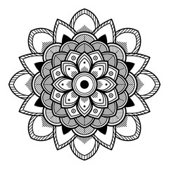 Ethnic Mandala Ornament. Arabic, Pakistan, Moroccan, Turkish, Indian, Spain motifs