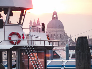 Venecia, Italy. 20th of January 2020. Social problem. Tourism with big cruise ships and pollution...