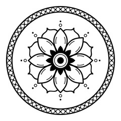 Ethnic Mandala Ornament. Arabic, Pakistan, Moroccan, Turkish, Indian, Spain motifs