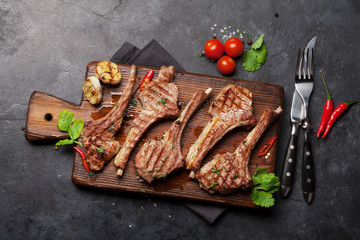Grilled lamb ribs © evgeeenius
