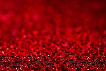 valentines day red background bokeh lights, christmas and wedding celebration, love bokeh shiny confetti textured layout