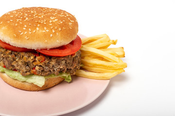 Homemade Vegan Lentil Burger