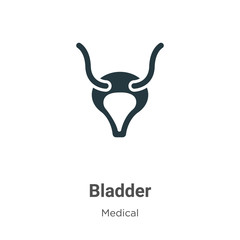 Bladder glyph icon vector on white background. Flat vector bladder icon symbol sign from modern medical collection for mobile concept and web apps design.