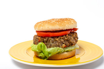 Homemade Vegan Lentil Burger