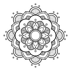 Ethnic Mandala Ornament. Arabic, Pakistan, Moroccan, Turkish, Indian, Spain motifs