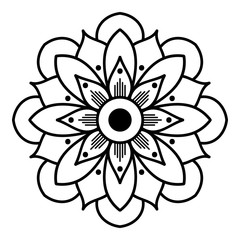 Mandala seamless pattern black and white. Islam, Arabic, Pakistan, Moroccan, Turkish, Indian, Spain motifs. Vector illustration EPS 10