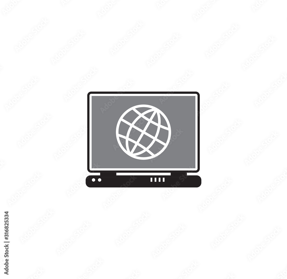 Poster technology related icon on background for graphic and web design. simple illustration. internet conc