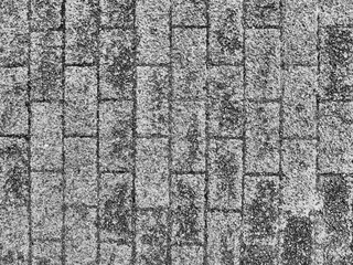 Simple rectangular paving slabs, tile in black and white, background