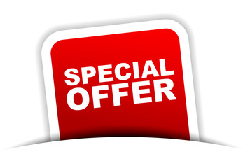 red vector banner special offer