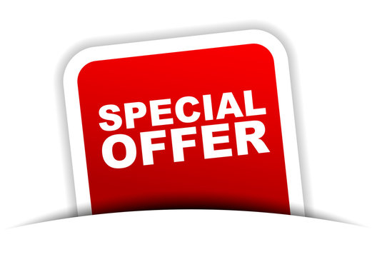 red vector banner special offer