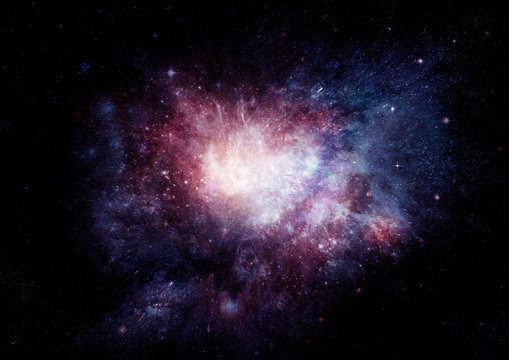 Stars, dust and gas nebula in a far galaxy © Zhanna Ocheret
