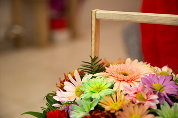 Photo of trendy flowers for graphic and web design. Floral image for web or mobile app