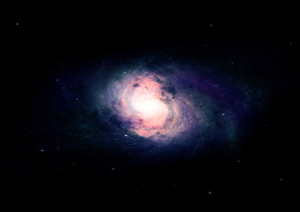 Stars, dust and gas nebula in a far galaxy