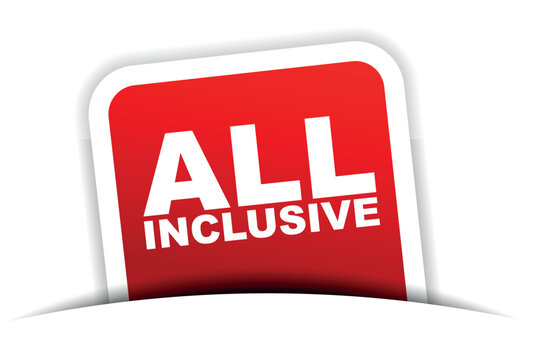 red vector banner all inclusive