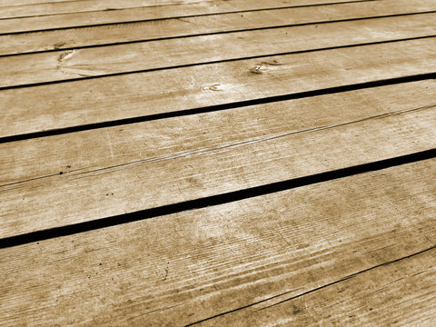 Wooden planks in sepia, background