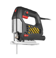Fototapeta premium Electrical jig saw isolated on a white background