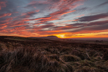 Mount Slemish sunset scenes