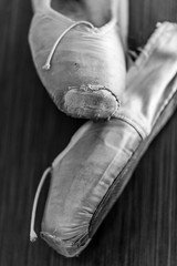 Old and used ballet slippers © MaryHerronPhoto