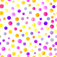seamless pattern abstract background with multi-colored gradient circles on a white background.