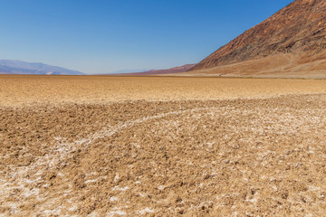View of the salt pan in Death Valley National Park, California, USA.