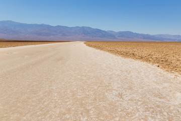 View of the salt pan in Death Valley National Park, California, USA.