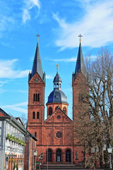 Obraz premium Westseite des Doms in Seligenstadt