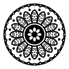 Ethnic Mandala Ornament. Arabic, Pakistan, Moroccan, Turkish, Indian, Spain motifs
