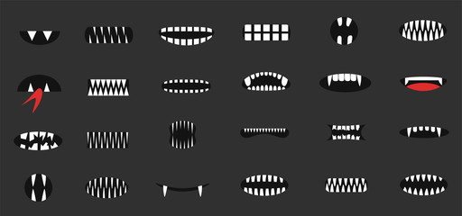 Cartoon mouth set © mykhailobokovan