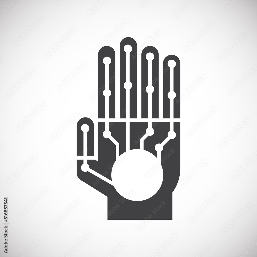 Poster technology related icon on background for graphic and web design. simple illustration. internet conc