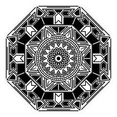 Ethnic Mandala Ornament. Arabic, Pakistan, Moroccan, Turkish, Indian, Spain motifs