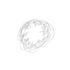 random chaotic lines. Hand drawing illustration, icon