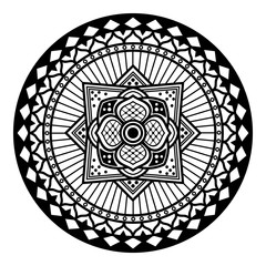 Ethnic Mandala Ornament. Arabic, Pakistan, Moroccan, Turkish, Indian, Spain motifs