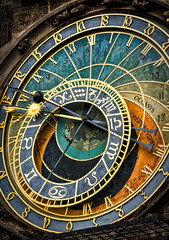 astronomical clock in prague - obrazy, fototapety, plakaty